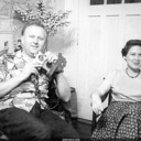 Norma with Frank Herbert in Kenwood, probably during interview for "Saucer Expert" article